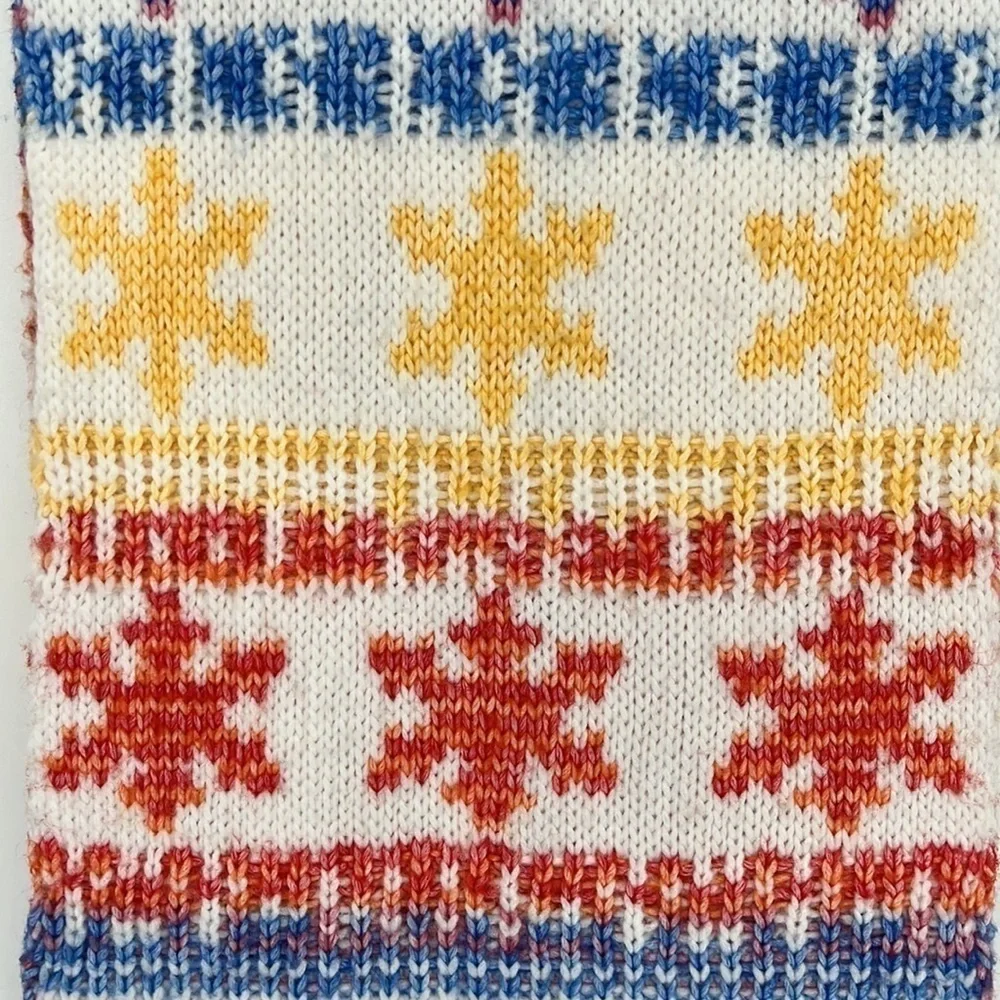 Old Navy Colorful Snowflake Knit Scarf